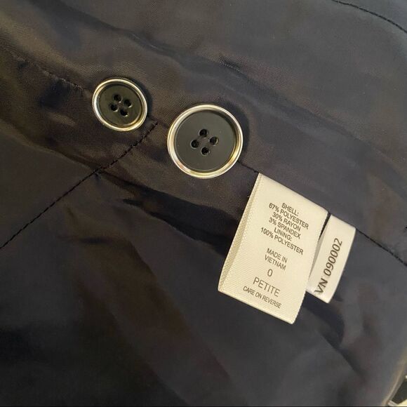 New York & Company | Navy Striped Blazer Jacket, Size 0P - Picture 5 of 9